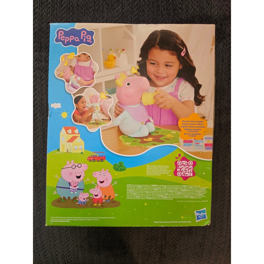 Peppa‎ Pig Oinks & Snuggles Evie Interactive Doll NIB Damaged Box - Picture 2 of 5